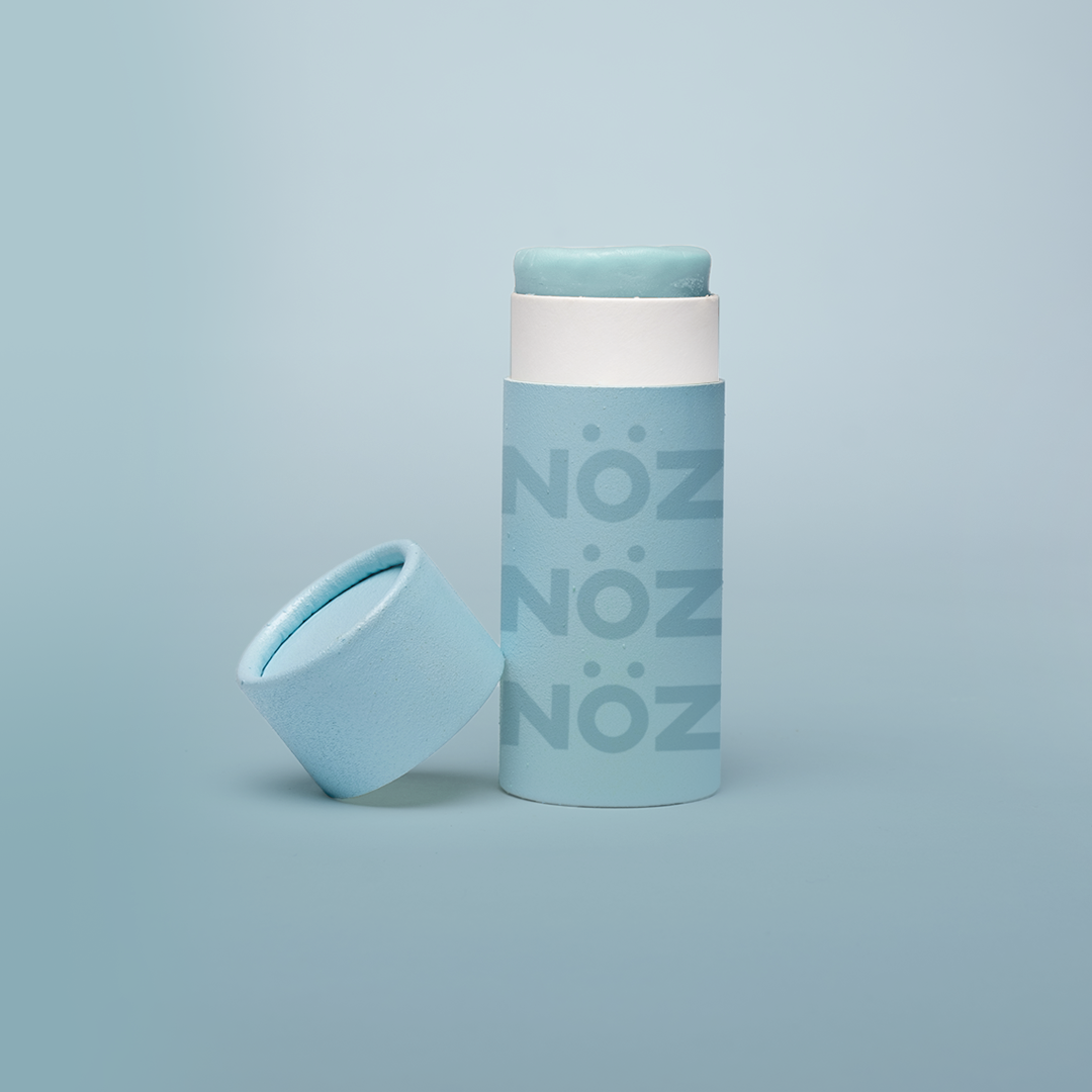 Front view of the blue Noz sunscreen