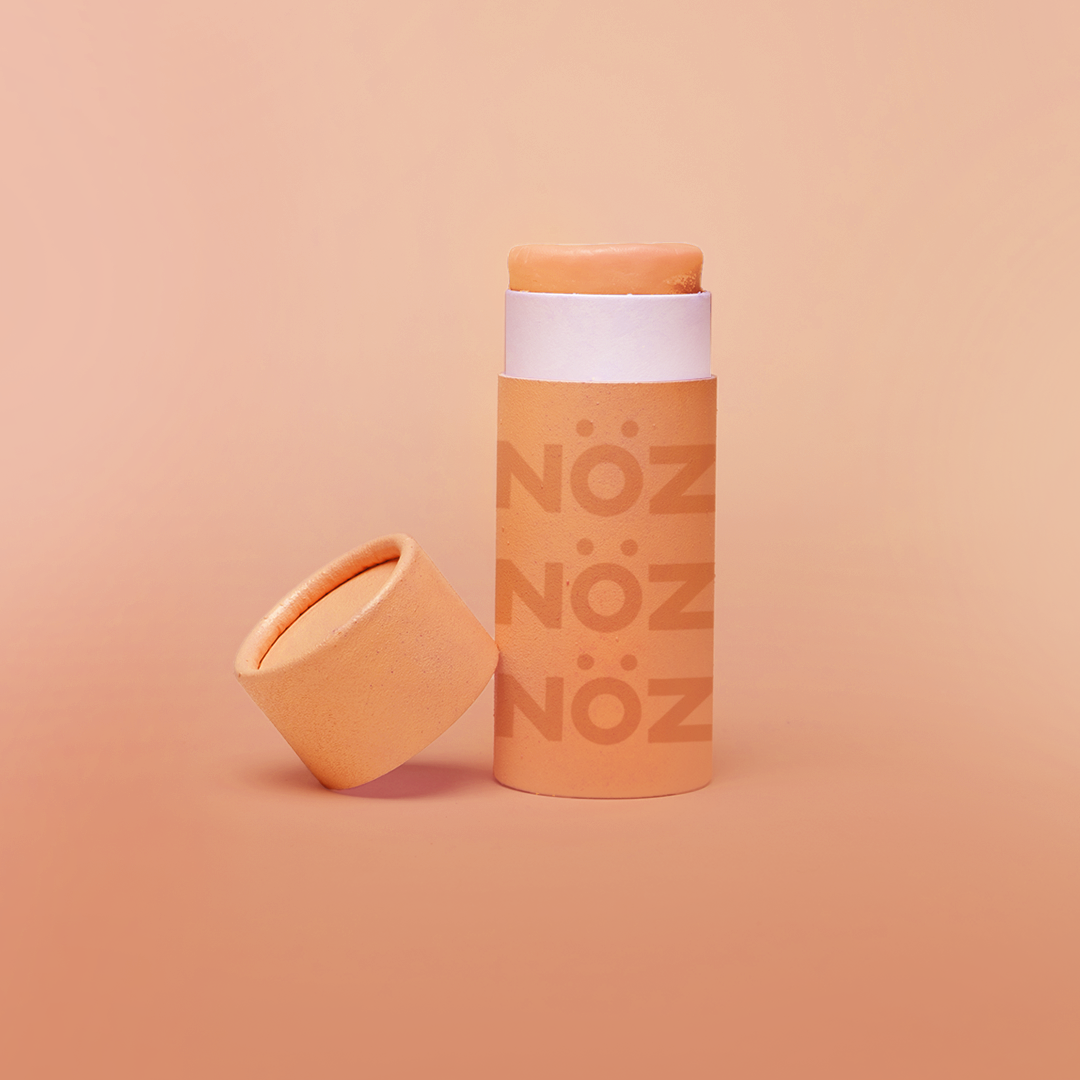 Front view of the orange Noz sunscreen 